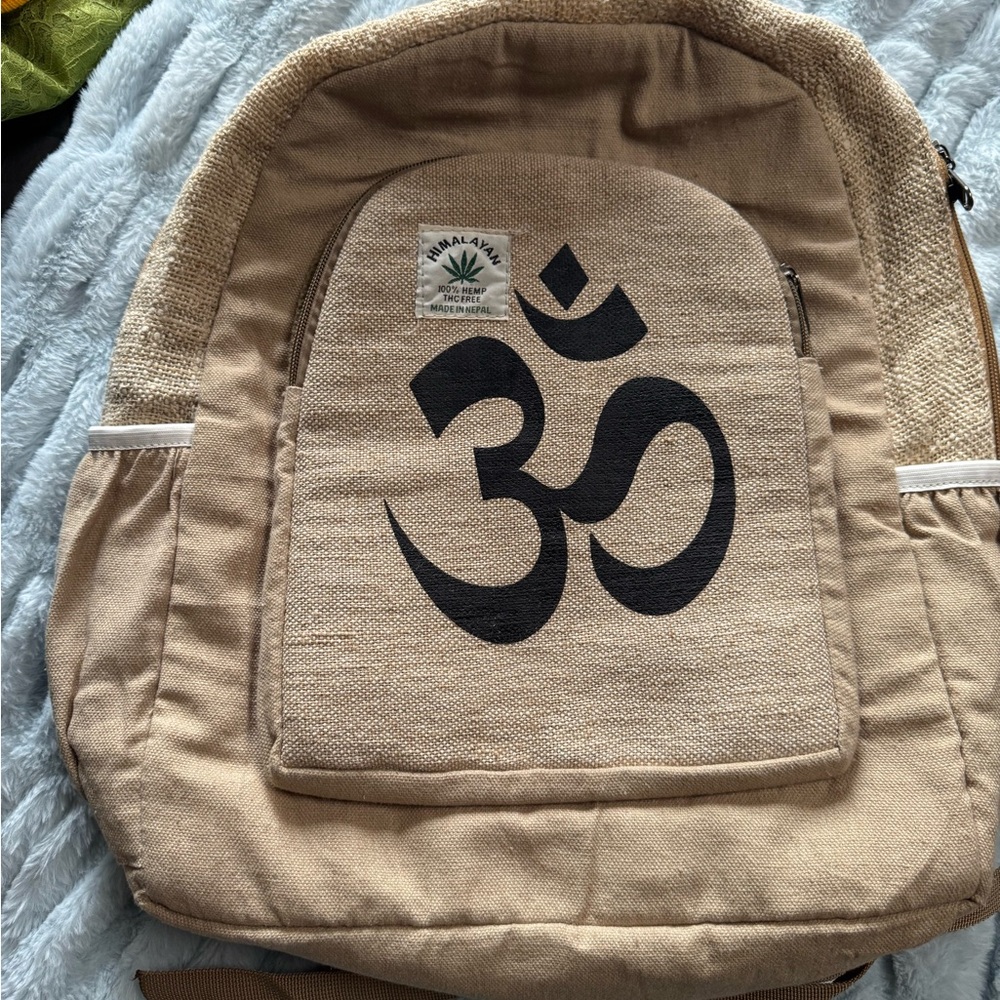 Hemp Backpack with Om Symbol